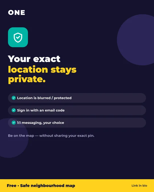 ONE privacy: your exact location stays private